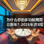 为什么你的多功能网页总翻车?2026年这3招让它真香(图3) 为什么你的多功能网页总翻车?2026年这3招让它真香(图3)