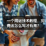 一个网站技术教程，究竟该怎么写才有用？