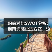 网站对比SWOT分析:别再凭感觉选方案,这4步让数据替你说话(图3) 网站对比SWOT分析:别再凭感觉选方案,这4步让数据替你说话(图3)
