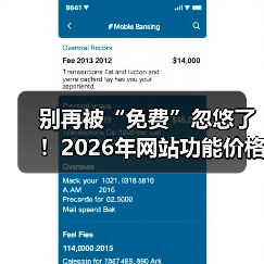别再被“免费”忽悠了!2026年网站功能价格分析,这3招帮你省下50%预算(图3) 别再被“免费”忽悠了!2026年网站功能价格分析,这3招帮你省下50%预算(图3)