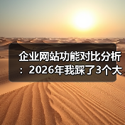 企业网站功能对比分析：2026年我踩了3个大坑后才明白的真相（图3）