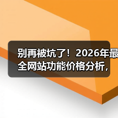 别再被坑了!2026年最全网站功能价格分析,看完省下3万块(图3) 别再被坑了!2026年最全网站功能价格分析,看完省下3万块(图3)