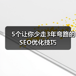 5个让你少走3年弯路的SEO优化技巧(图1) 5个让你少走3年弯路的SEO优化技巧(图1)